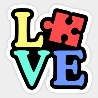 Love Autism Awareness Sticker